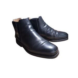 Michael Toschi CIS Mens size‎ 10½ Black Leather Luxury Prep Casual Italy Boots